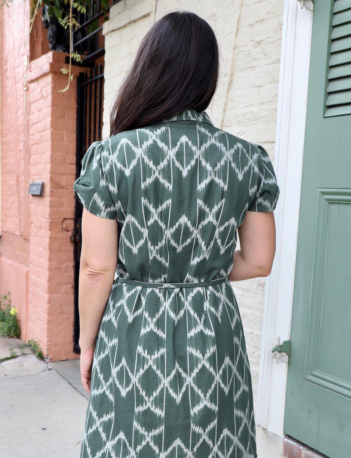 Evergreen Organic Cotton Button Dress - Passion Lilie