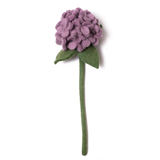 Felt Hydrangea Flower: Periwinkle