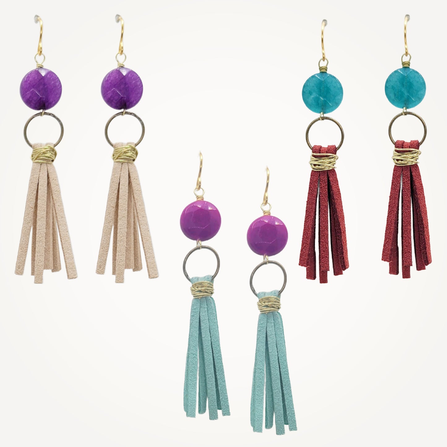 EARRINGS | Gemstone & Fringe