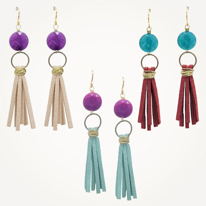 EARRINGS | Gemstone & Fringe