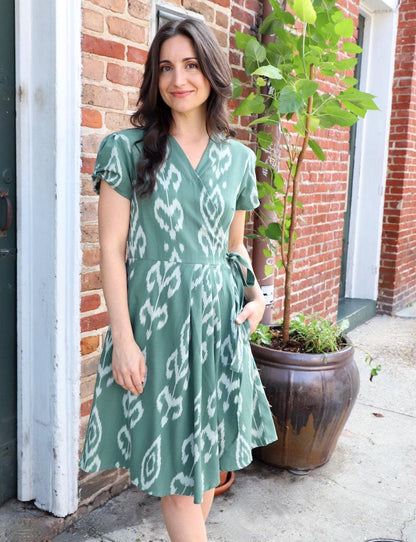 Khadra Organic Cotton Wrap Dress - Passion Lilie
