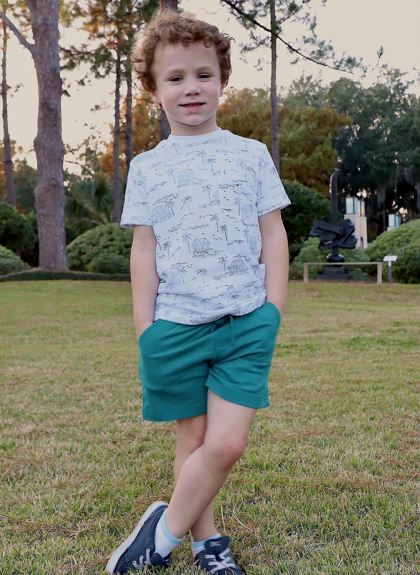 Kid's Organic Cotton Shorts - Passion Lilie