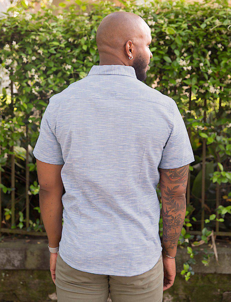 Light Blue Men's Button Down Shirt - Passion Lilie