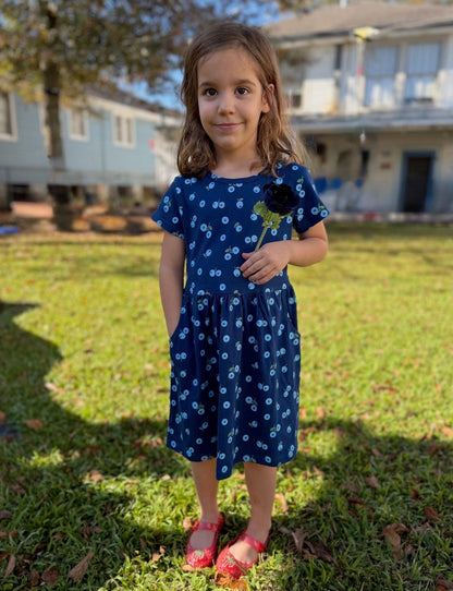 Little Blueberry Organic Twirl Dress - Passion Lilie