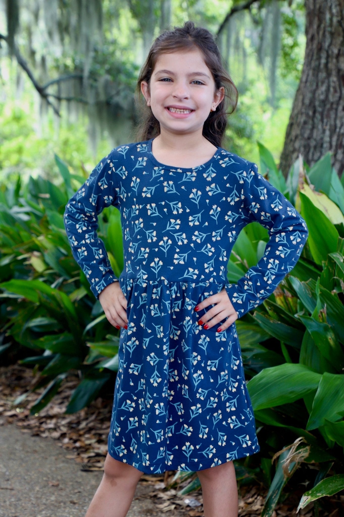 Little Meadow Organic Twirl Dress - Passion Lilie
