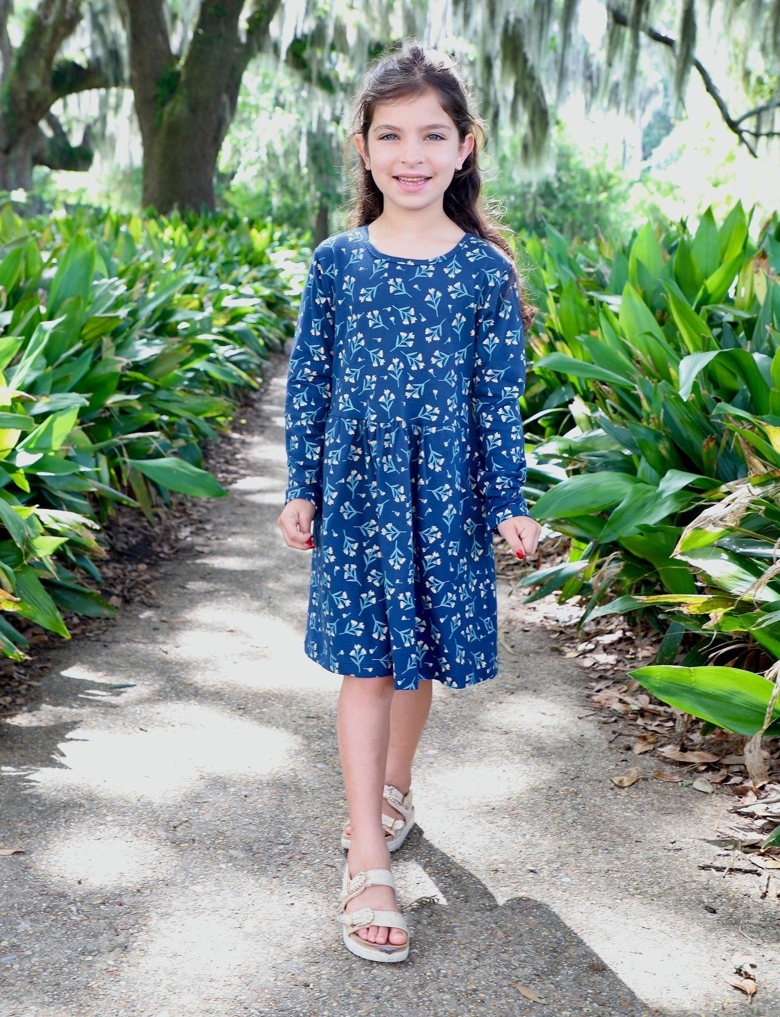 Little Meadow Organic Twirl Dress - Passion Lilie