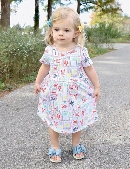 Little NOLA Riviera Organic Dress - Passion Lilie