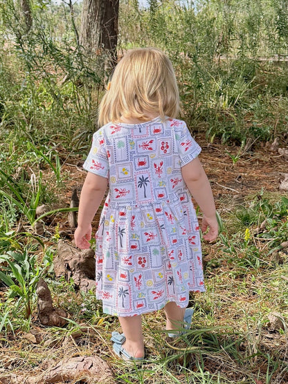 Little NOLA Riviera Organic Dress - Passion Lilie