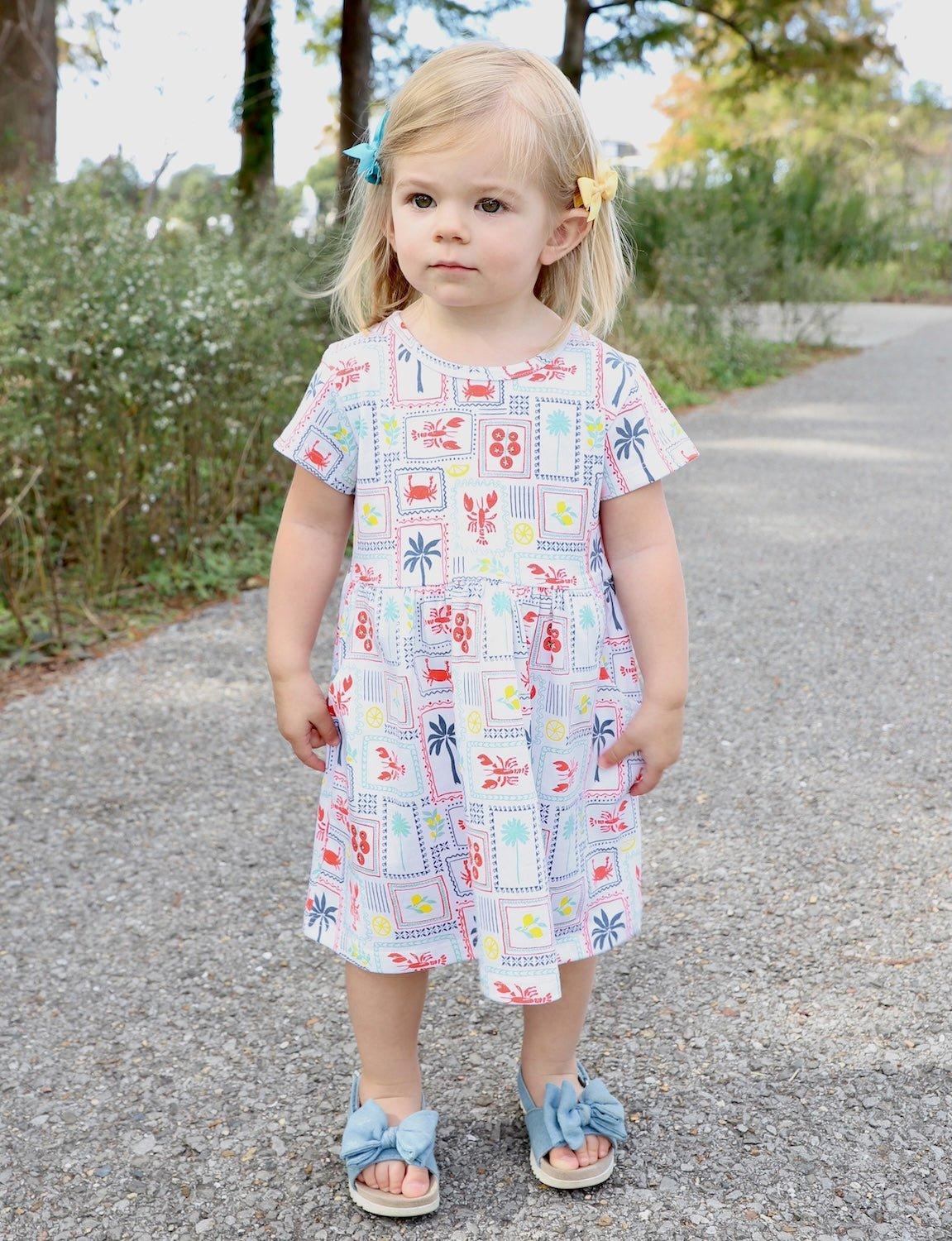 Little NOLA Riviera Organic Dress - Passion Lilie