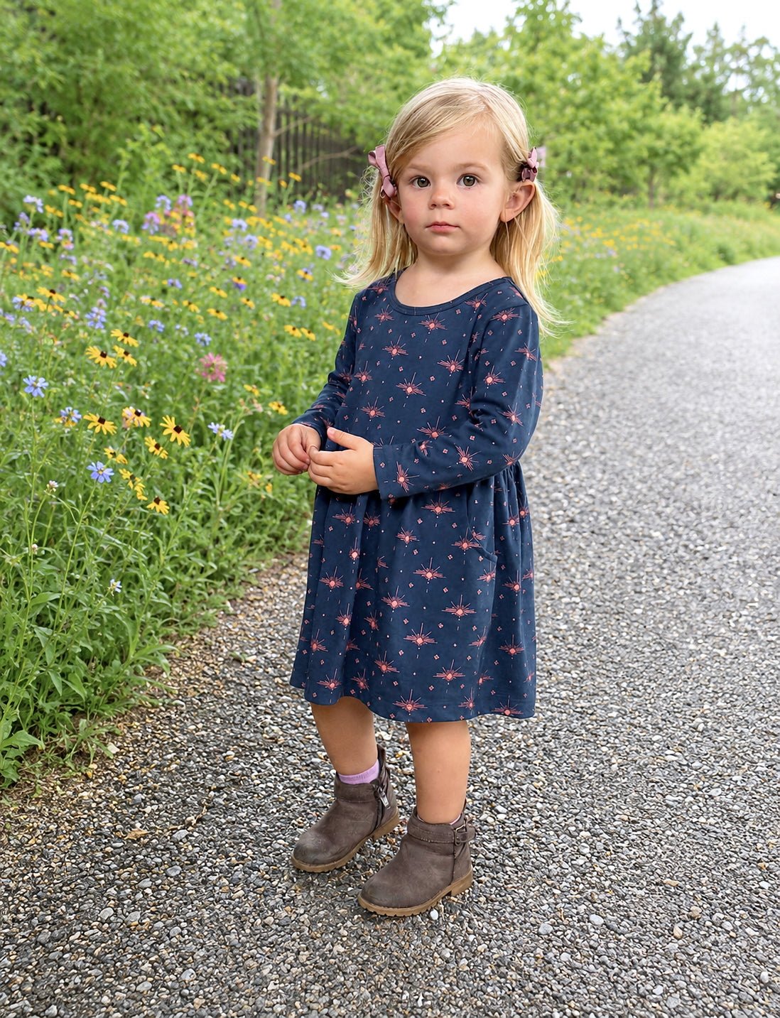 Little Solstice Organic Twirl Dress - Passion Lilie