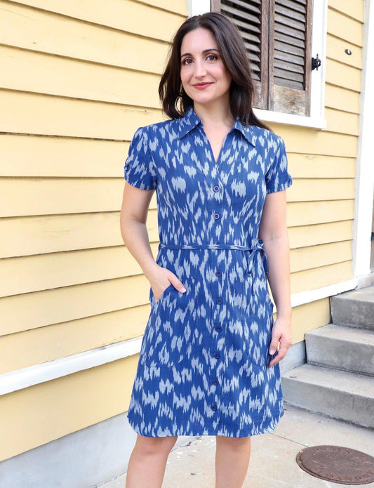 Majestic Organic Cotton Button Dress - Passion Lilie