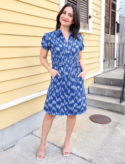 Majestic Organic Cotton Button Dress - Passion Lilie