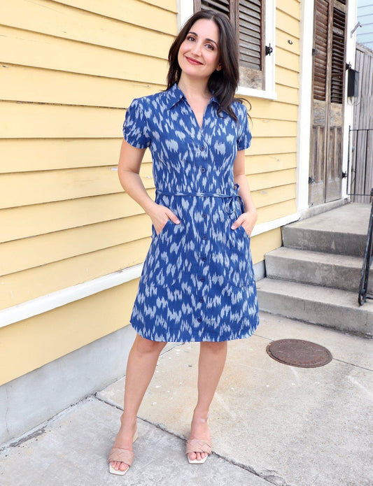 Majestic Organic Cotton Button Dress - Passion Lilie