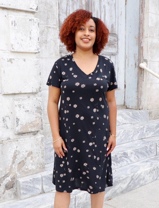 Marguerite Organic Dress - Passion Lilie