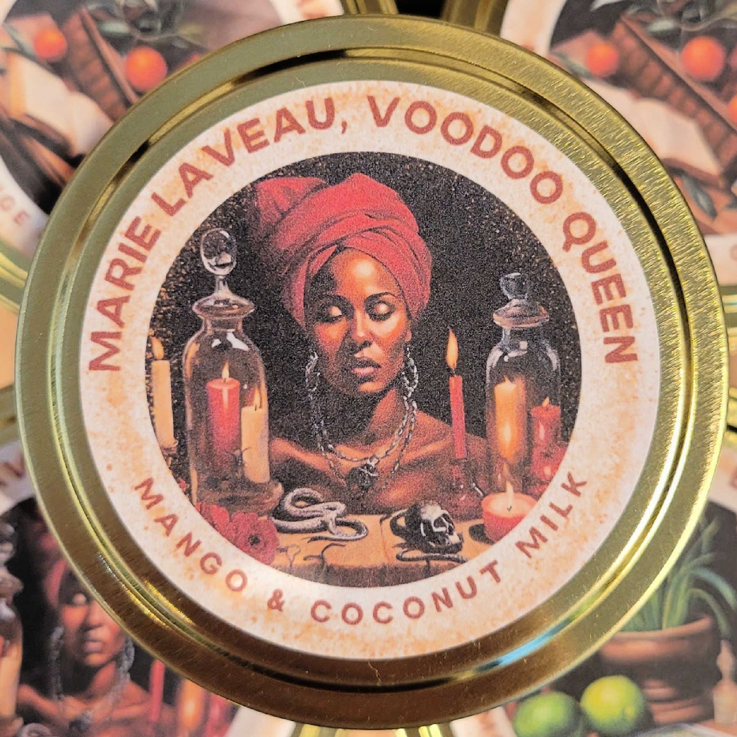 Marie Laveau Voodoo Queen, Mango Coconut | Soy Candle