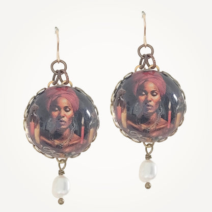 Marie Laveau Earrings | Freshwater Pearl