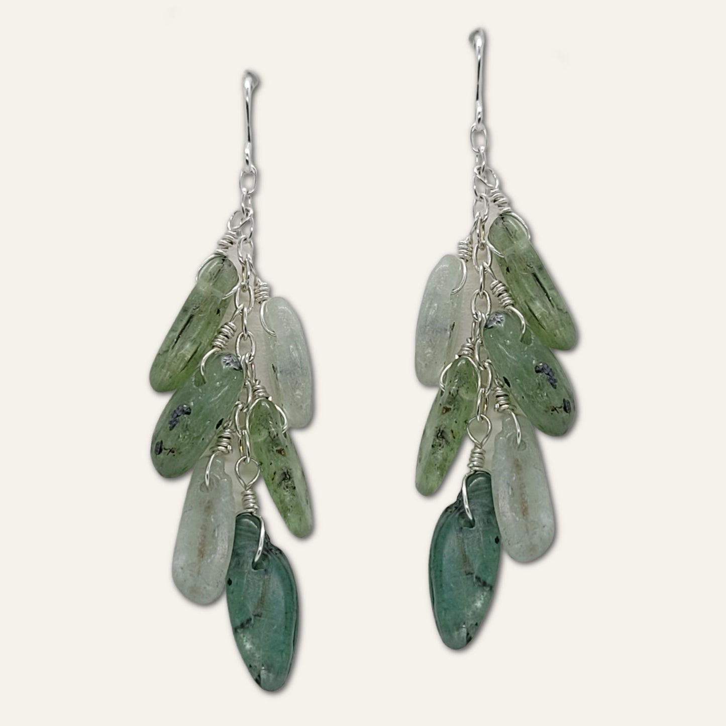 Mediterranean Earrings • Green Kyanite