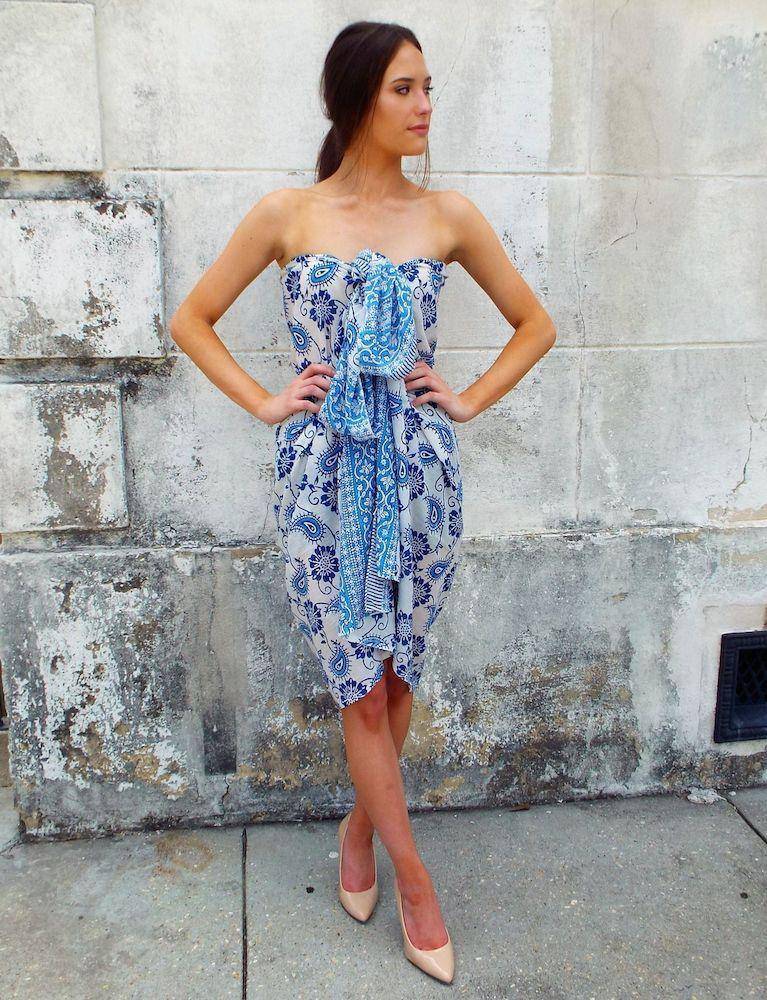 Mom's Favorite Blue Sarong - Passion Lilie