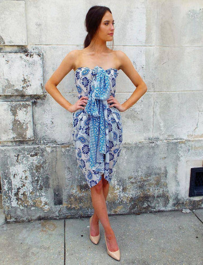 Mom's Favorite Blue Sarong - Passion Lilie