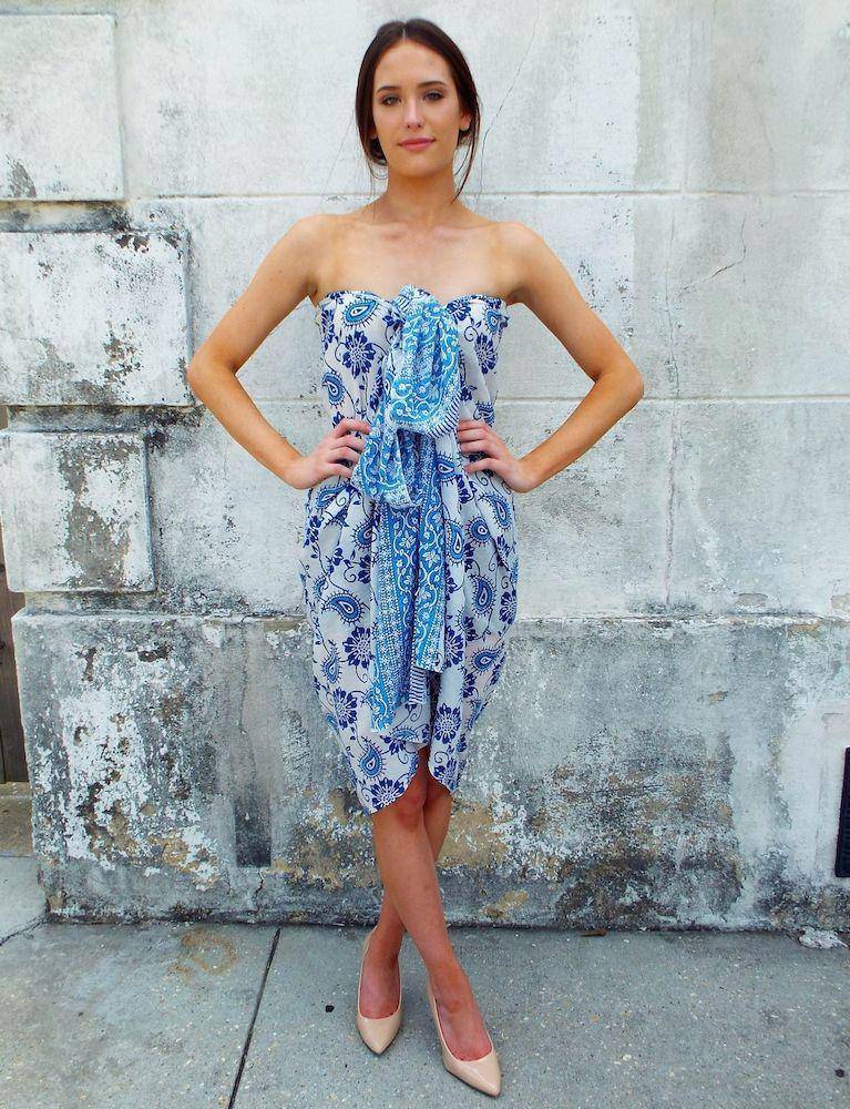 Mom's Favorite Blue Sarong - Passion Lilie