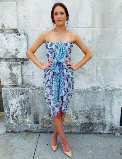 Mom's Favorite Blue Sarong - Passion Lilie
