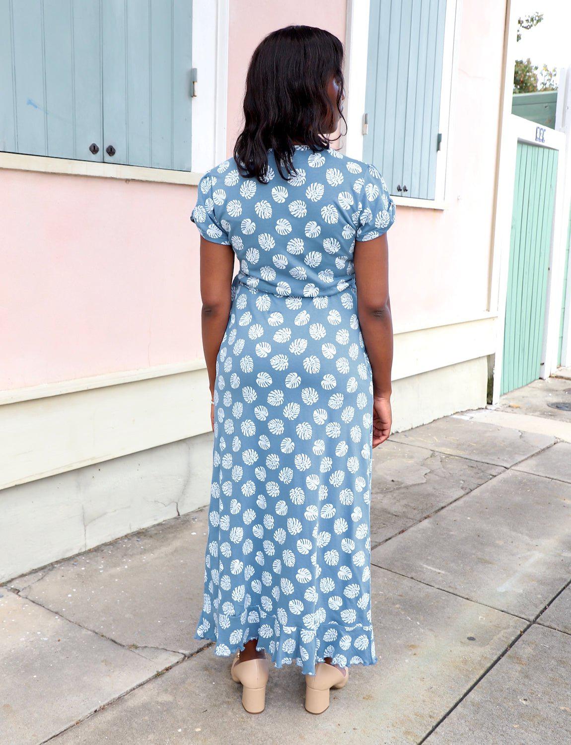 Monstera Organic Wrap Dress - Passion Lilie