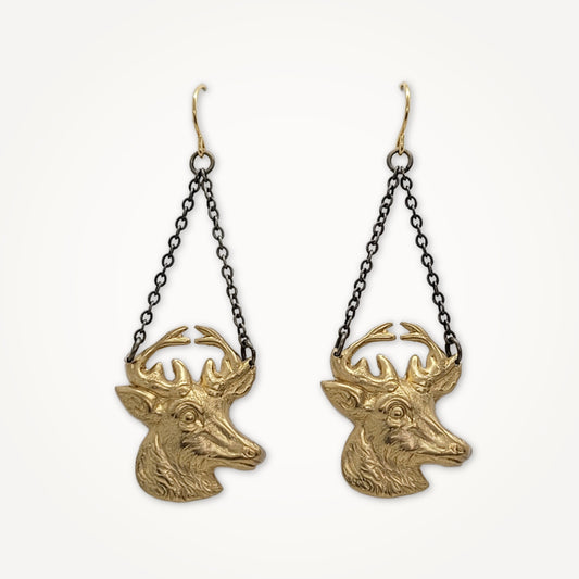 Moose Head Earrings