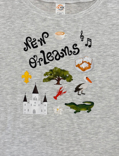 New Orleans Eco - Triblend Flowy Tee : Fair Trade - Passion Lilie