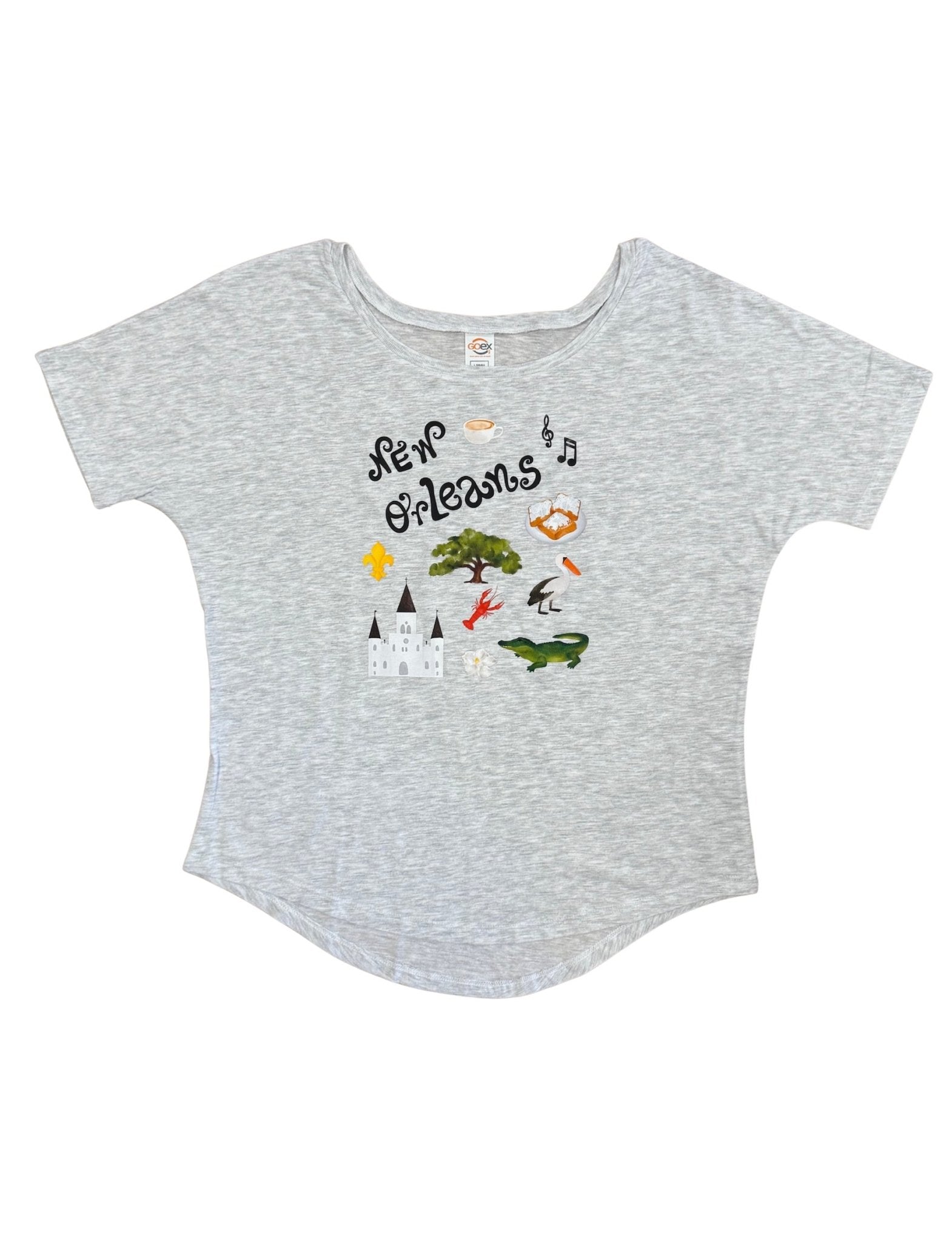 New Orleans Eco - Triblend Flowy Tee : Fair Trade - Passion Lilie