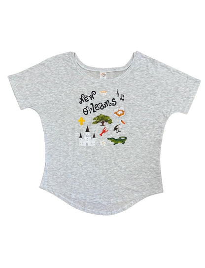 New Orleans Eco - Triblend Flowy Tee : Fair Trade - Passion Lilie