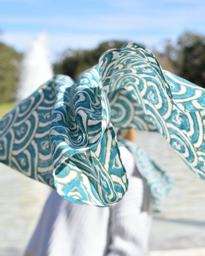 Peacock Teal Scarf - Passion Lilie