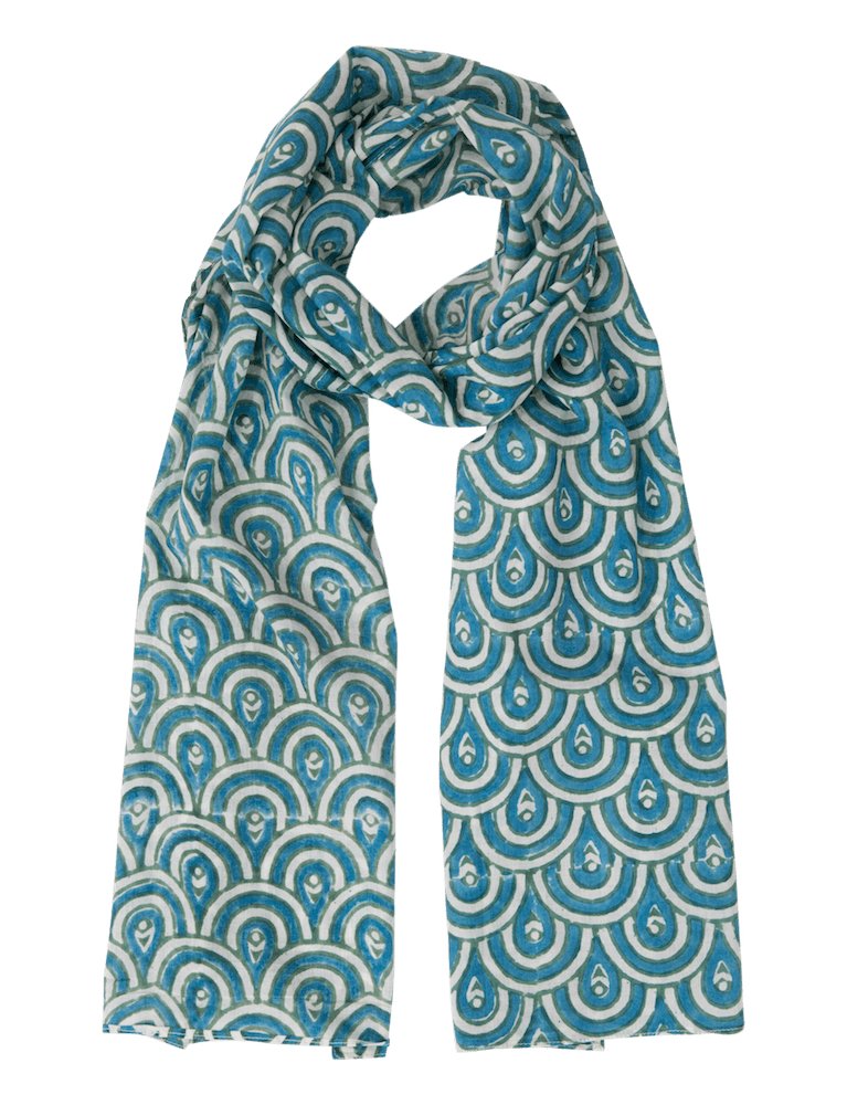 Peacock Teal Scarf - Passion Lilie