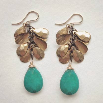 Jade Petal Earrings | Choice of Color