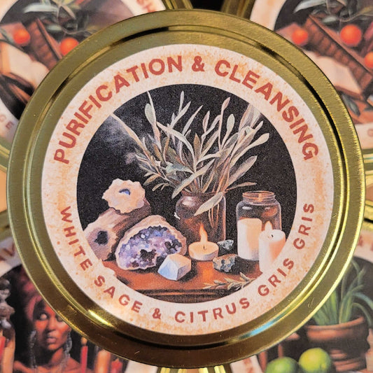 Purification & Cleansing Candle White Sage, Citrus | White Sage & Citrus