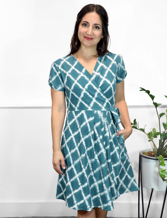 Regal Organic Cotton Wrap Dress - Passion Lilie