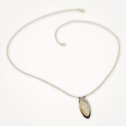 Navette Smoke Quartz Necklace