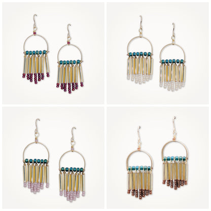 Beaded Arc Earrings