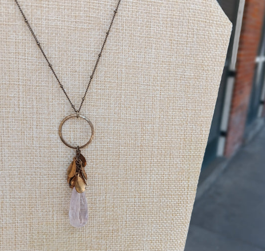 Amethyst Petal Cluster Necklace