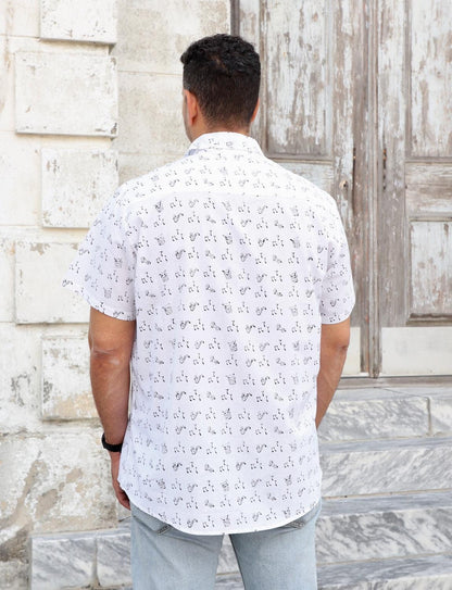 Second Line Organic Cotton Men's Button Down Shirt - Passion Lilie