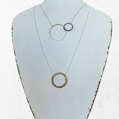 Assorted Mixed Metal Hoop Necklaces