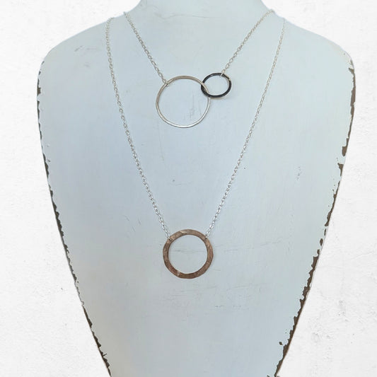 Assorted Mixed Metal Hoop Necklaces