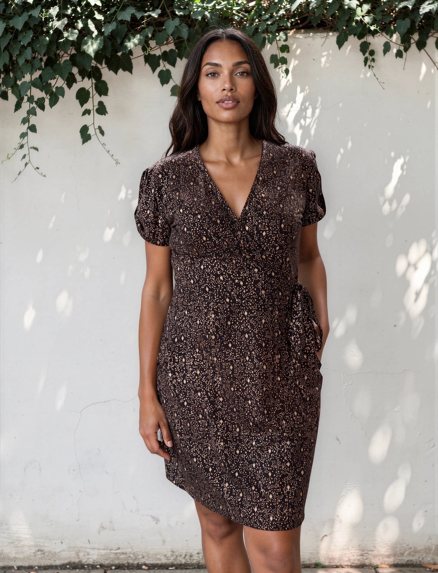 Starlight Organic Wrap Dress - Passion Lilie