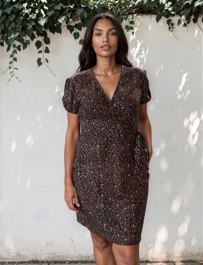 Starlight Organic Wrap Dress - Passion Lilie