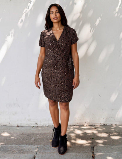 Starlight Organic Wrap Dress - Passion Lilie