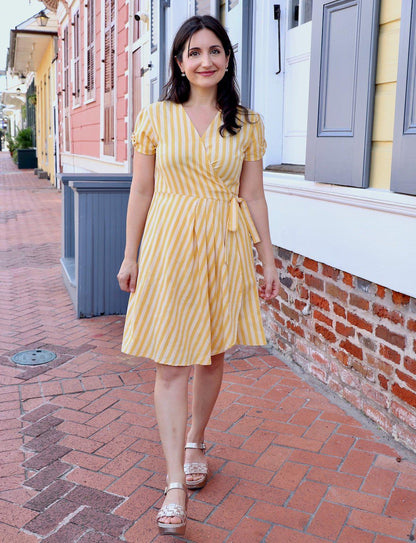 Sun Ray Organic Cotton Wrap Dress - Passion Lilie