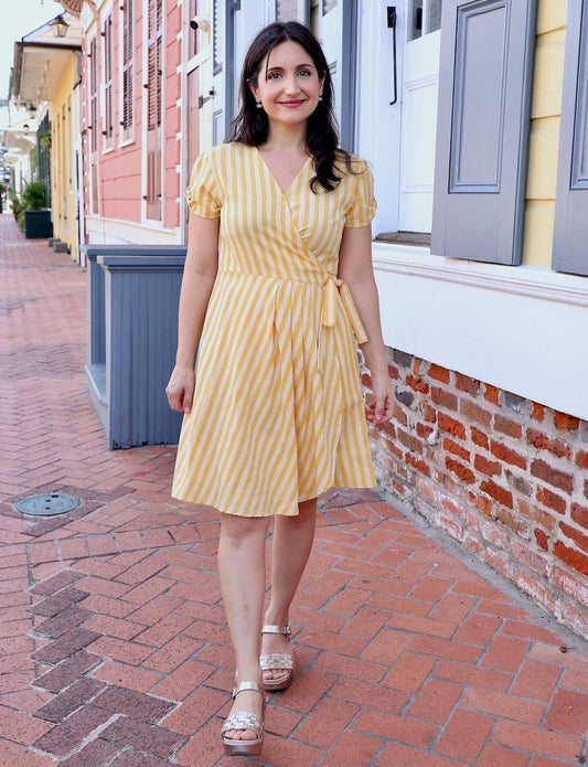 Sun Ray Organic Cotton Wrap Dress - Passion Lilie