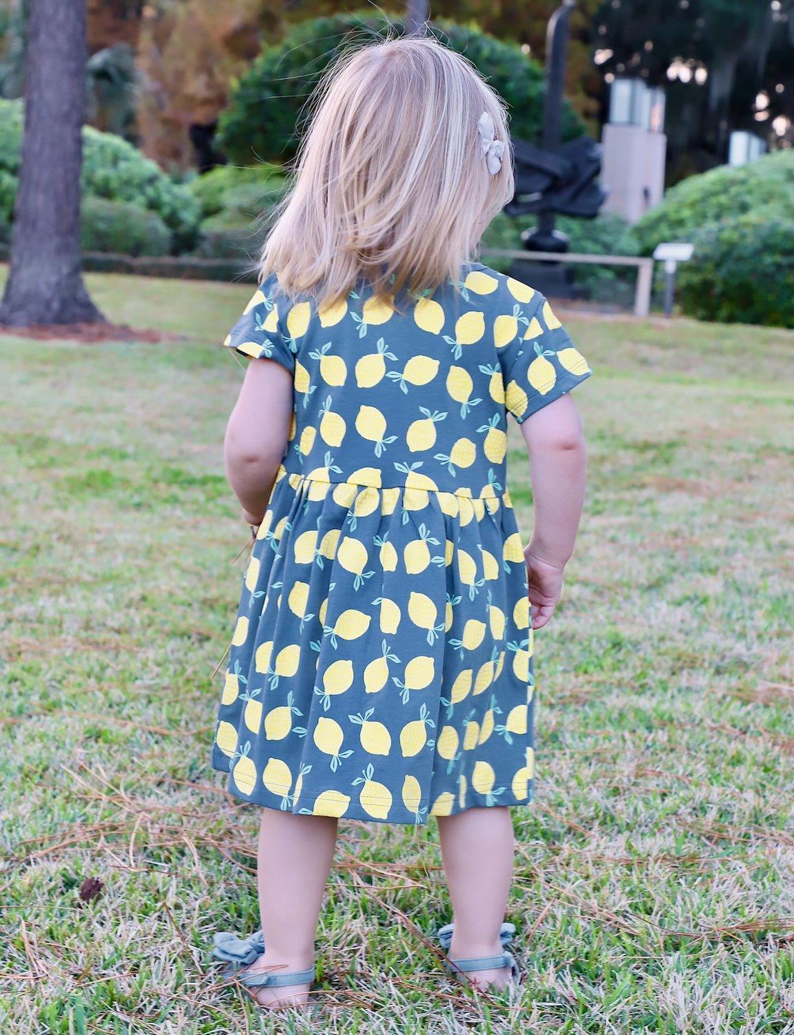 Sweet Little Lemon Organic Twirl Dress - Passion Lilie