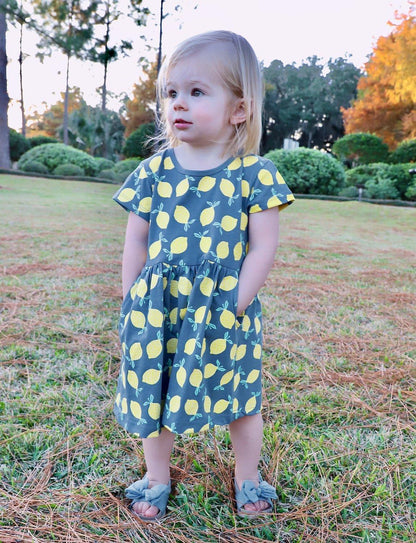 Sweet Little Lemon Organic Twirl Dress - Passion Lilie