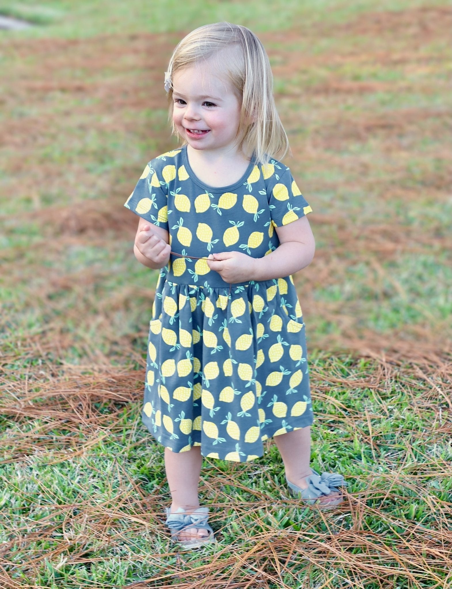 Sweet Little Lemon Organic Twirl Dress - Passion Lilie