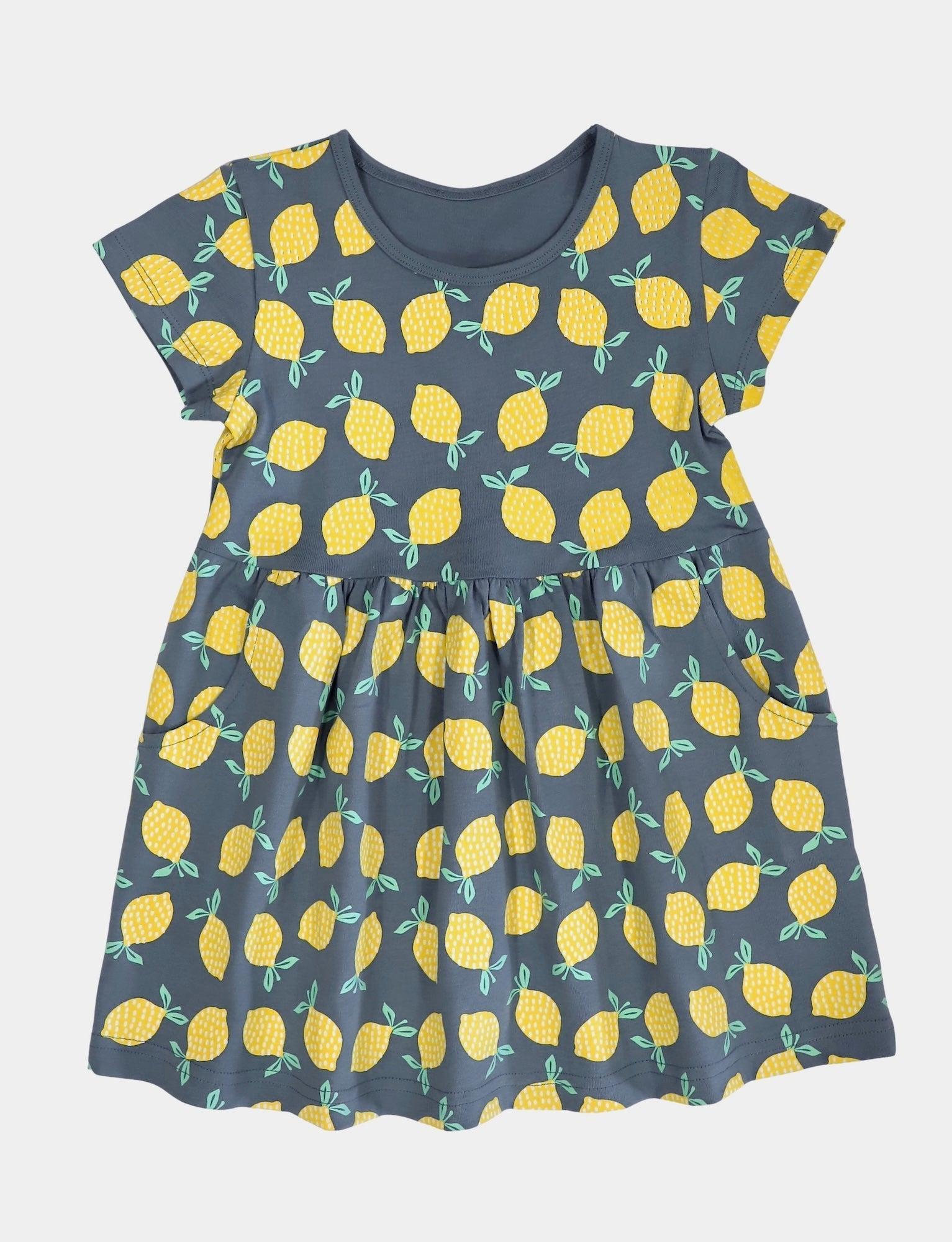 Sweet Little Lemon Organic Twirl Dress - Passion Lilie
